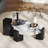 2-Piece Modern Round Nesting Coffee Table Set For Home & Apartment-560702324-560702326