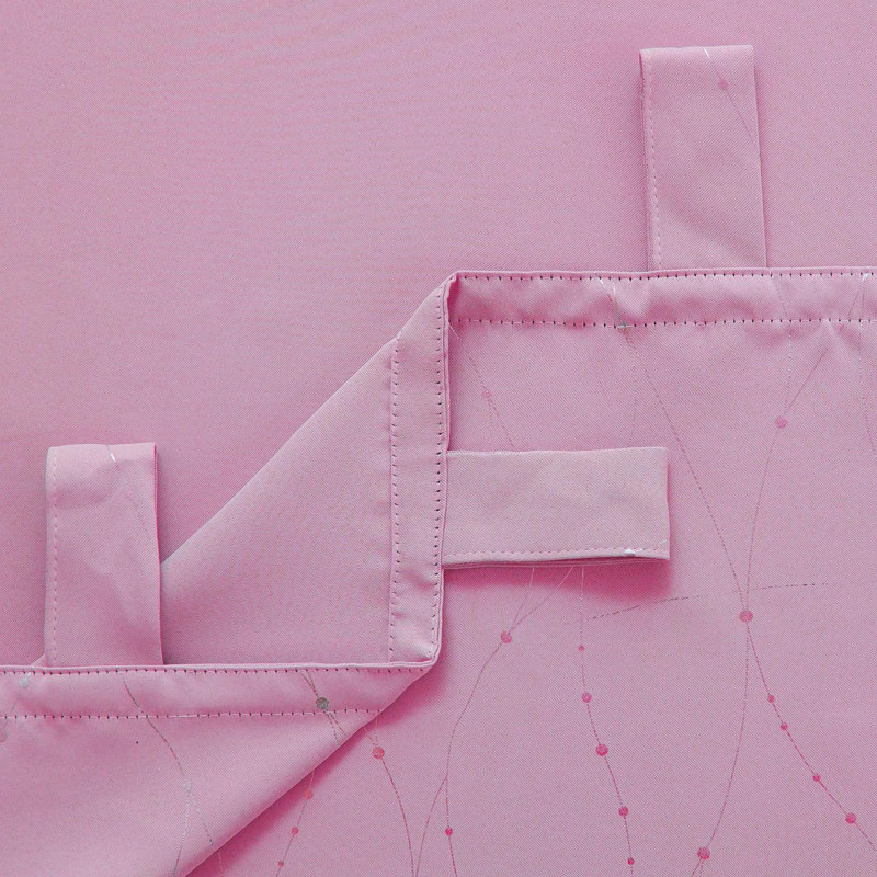 Caidah Blackout Curtain Pair, 140cm wide x 245cm high, Dark pink