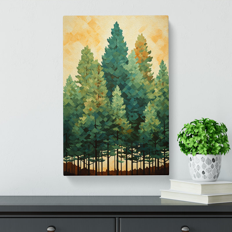 Pine Tree Modern - Print, 60cm H x 40cm W x 3cm D