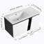 Meuble-lavabo mural 40 po avec lavabo en céramique et porte d'armoire à fermeture en douceur 40 po-797112850