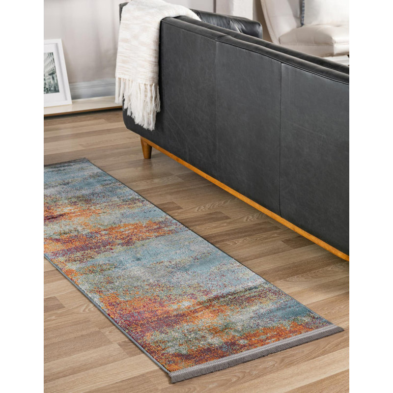Haefner Abstract Indoor Rug, Runner 2'2" x 8'