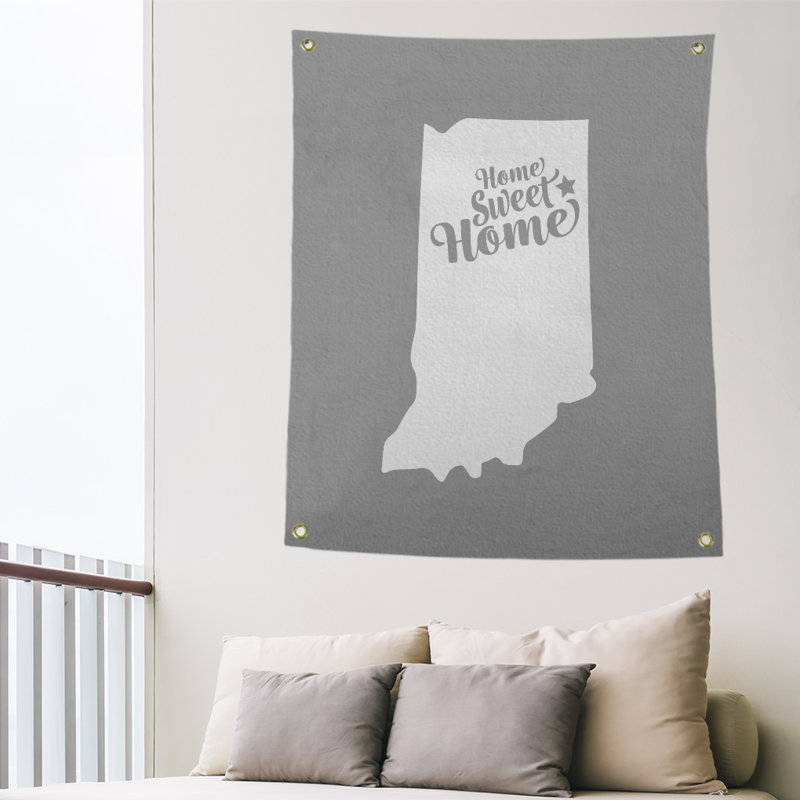 Polyester Tapestry, 80" H x 59" W, Gray