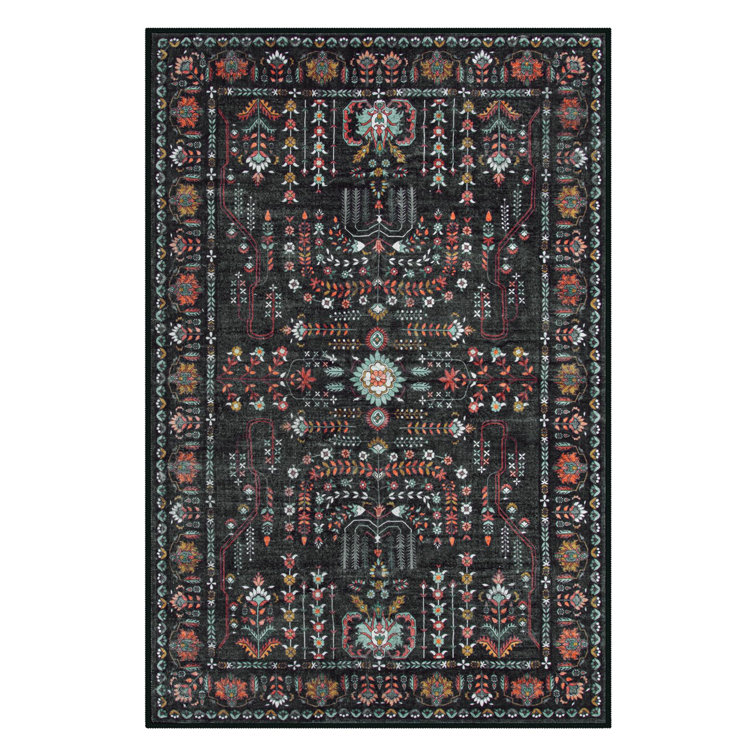 Kaldi Washable Area Rugs for Living Room Vintage Living Room Rug for Bedroom Traditional Low-Pile Carpet