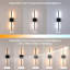 28 po Appliques murales à 1 lumière à DEL noires, lumière murale sans fil à intensité variable, compartiment à piles amovible, rotation à 350 °, (paquet de 2)-1370640523