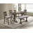 1Pc Rustic Upholstered Counter Height Dining Bench Rich Wood Finish Wooden Dining Room Furniture Brown-730847784