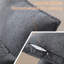 Canapé-lit de 130 po en forme de U pour 6 personnes avec coussins à double couche, console, porte-gobelets, tissu en lin gris pour la profondeur de l'espace de vie principal, console et configuration de la pièce rembourrée-74429565-74429562
