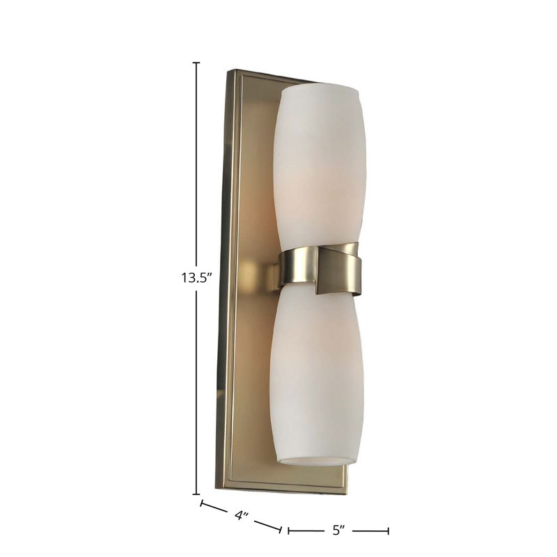 Laguna 2 LT Satin Gold Wall Sconce Kalco