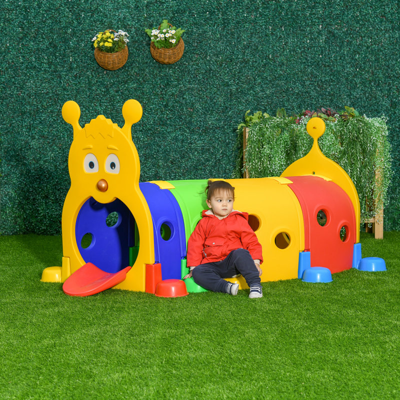 Kids Play Structure Caterpillar Design for Climbing and Crawling, Multicolor