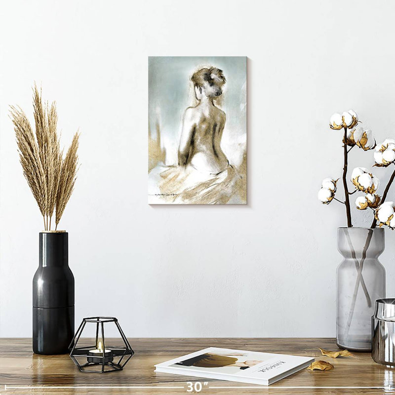 Leisha Figure In Golden Light II, 12" H x 8" W