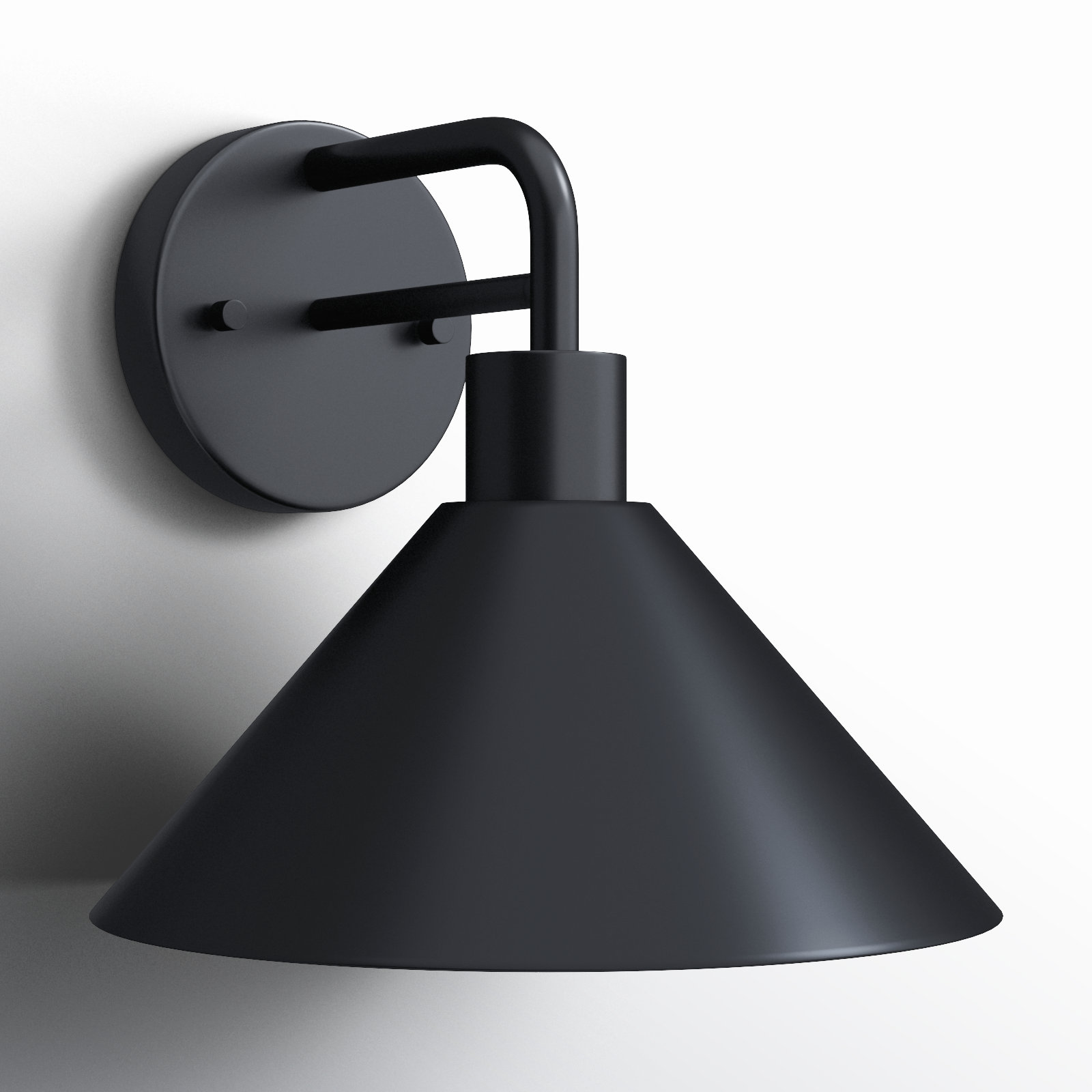 Fayra 1 - Light Industrial Wall Sconce, Black