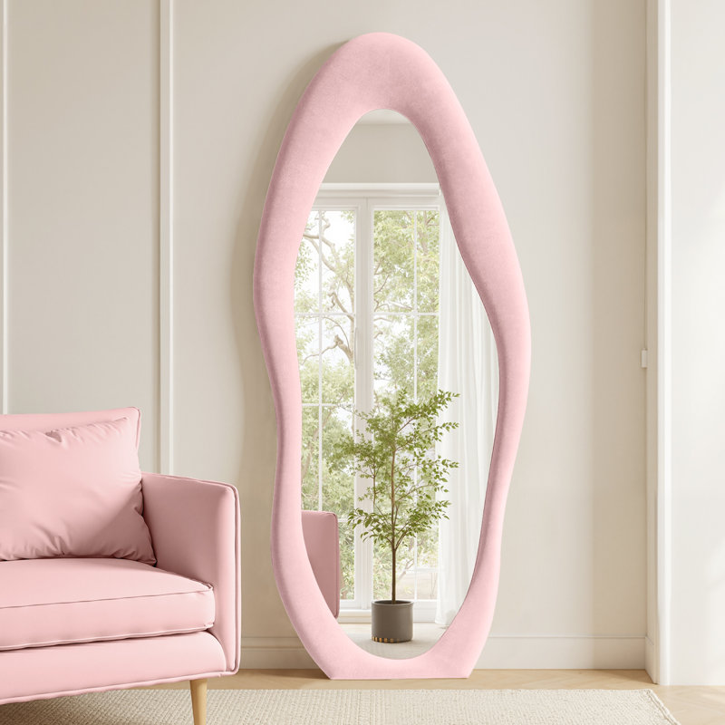 Miroir de plancher Farkhan, 71 po x 30 po, Rose