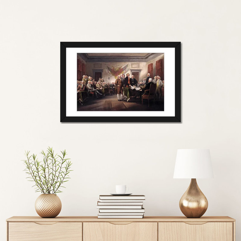 « déclaration of indépendance, c. 1817 yale university », reproduction d’art sur toile, H 16 po x l 24 po x P 1 po, Blanc