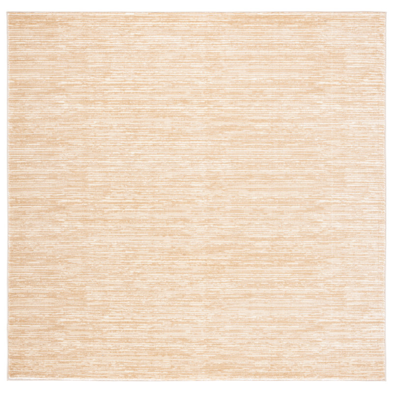 Vision Striped Area Rug In Beige, Square 201 cm