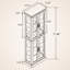 Vitrine de coin spacieuse avec portes en verre trempé, chêne clair-1668465464