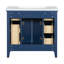 Meuble-lavabo moderne avec lavabo en résine, 6 tiroirs et 2 portes Bathroon