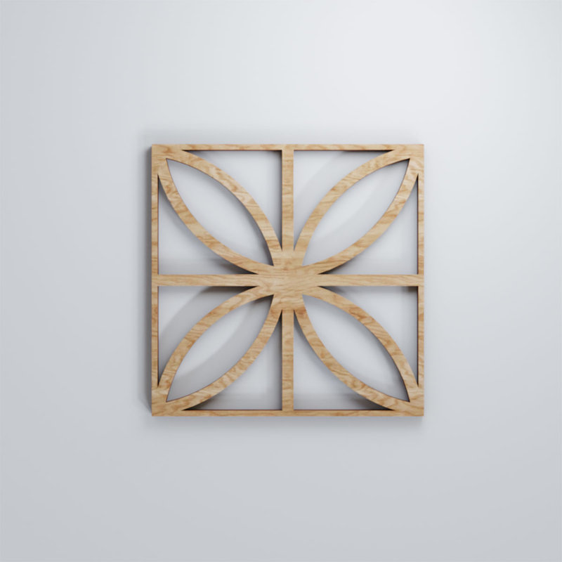 Panneaux muraux décoratifs en bois Swansea, Chêne rouge, H 15 3/8 po x l 15 3/8 po x P 3/8 po