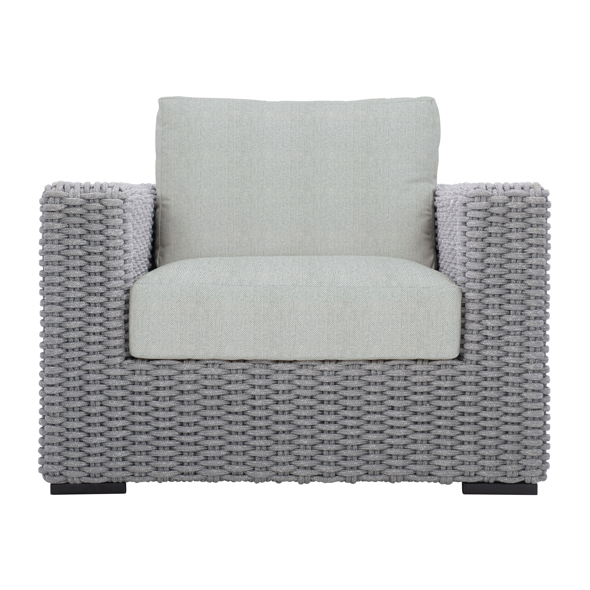 Capri Patio Chair with Cushions, Light Grey Linen 6032-010