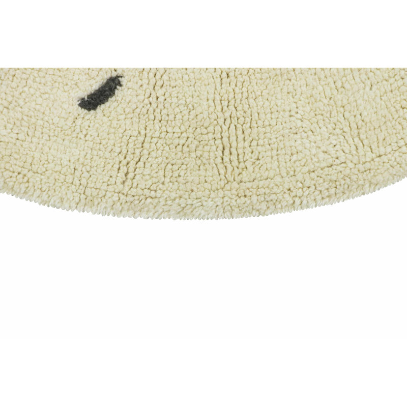 Astromouse Dreams Round Blue Wool Nursery Rug
