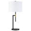 Lampe de table 25,875 "noir mat / laiton Nico