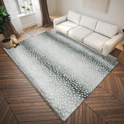 Parx Chenille Washable Animal Print Indoor / Outdoor Rug
