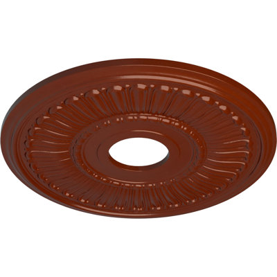 Endurathane Melonie Ceiling Medallion, 16"OD x 3 5/8"ID x 3/4"P (Fits Canopies up to 6 3/8"), Hand-Painted Firebrick Finish