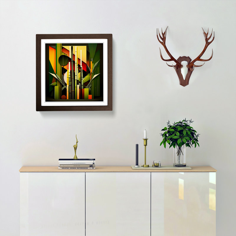 Single Picture Frame Print on Wood, Walnut