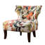 Fauteuil d'appoint élégant avec capitonnage à boutons, design attrayant et pieds en bois massif.
