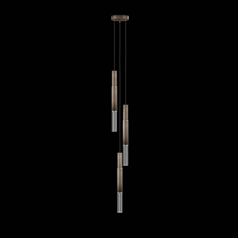 Antonia 3 - Light LED Pendant, Standard Bronze/Nickel
