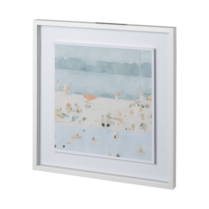 «Sea Glass Sandbar I» par Emma Scarvey a, reproduction d'art encadrée à la main encadrée sous verre, Sea Glass Sandbar II
