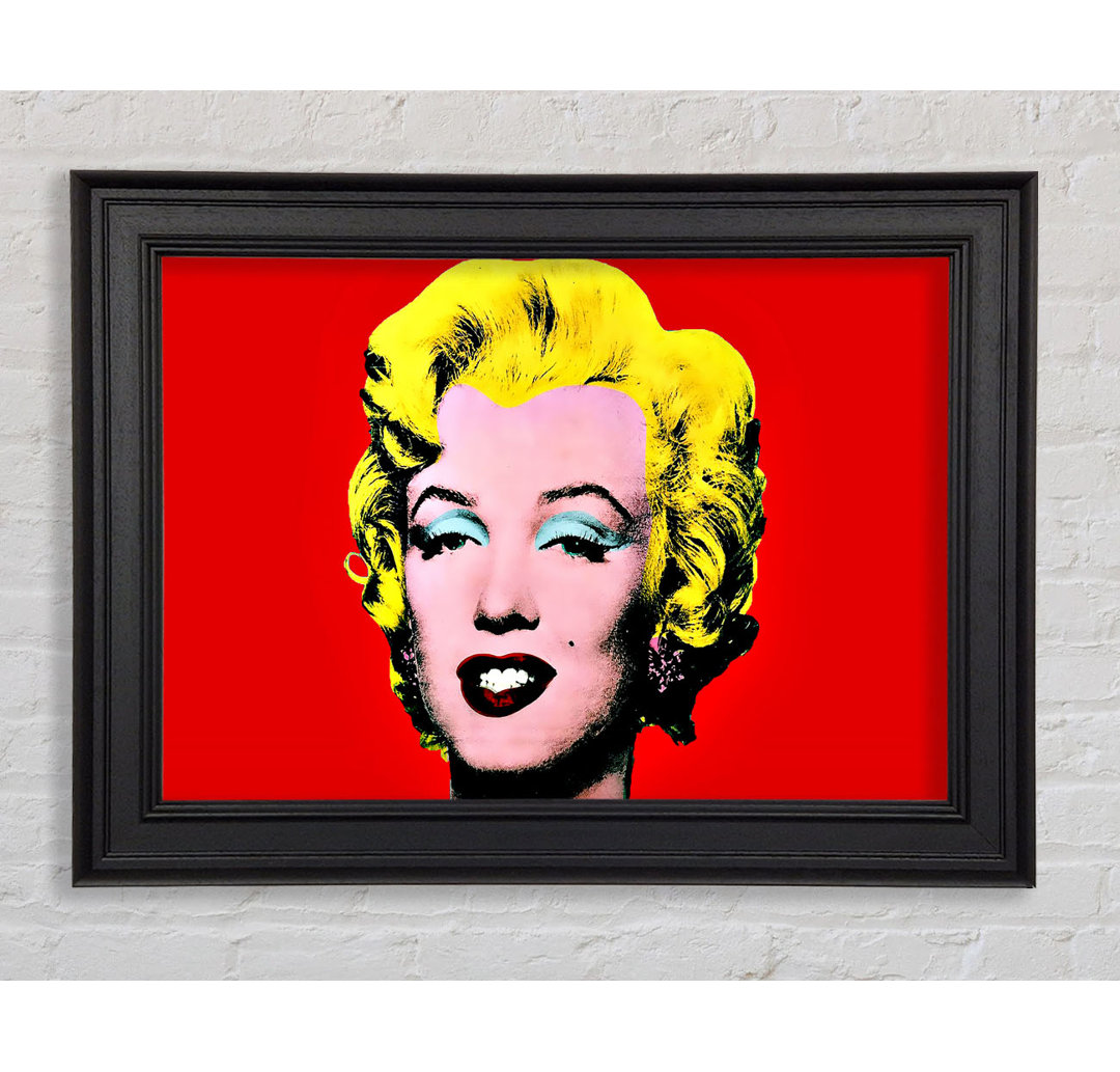 Marilyn Monroe Rot Gerahmter Druck