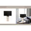 Lampe de table cylindrique cannelée en noir et blanc 22 po Latitude Run®