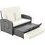 Pe 2 avec dossier ajustable et coussins d'eau - Chaise longue d'extérieur confortable blanche pour un espace détente.