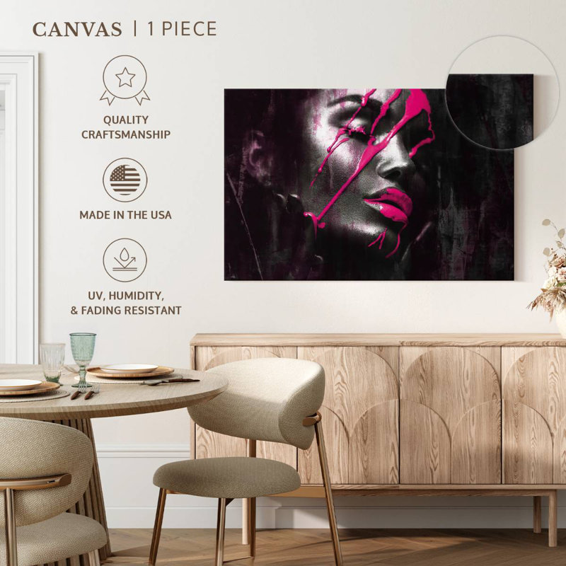 Goutte de peinture mauve Leisha, H 20 po x l 30 po
