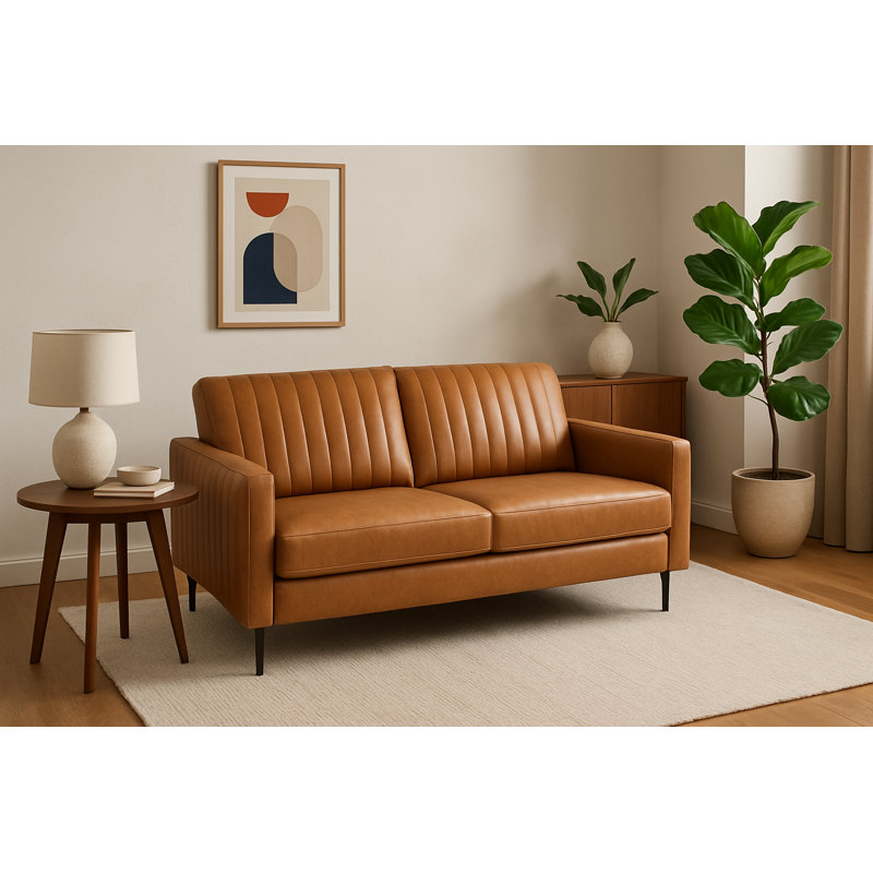 2 Seater Faux Leather Sofa