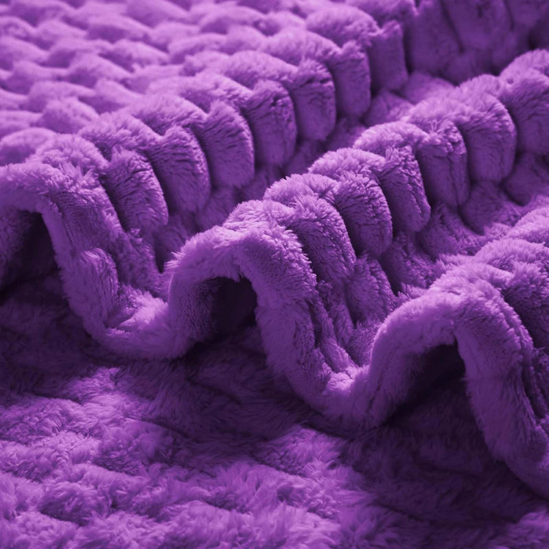 Knitted Throw Blanket, Purple