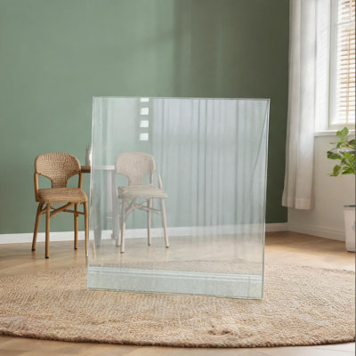 Dessus de table de salle à manger transparent en verre trempé, 31,49 pouces, 4 places, design minimaliste moderne