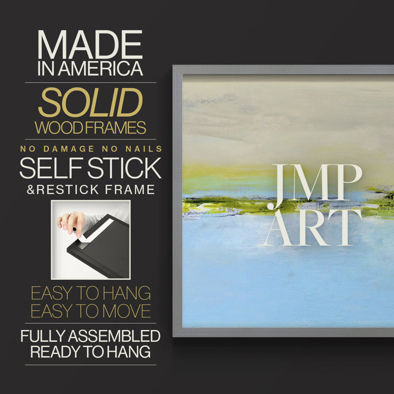From the Terrace II -Framed Print - Restickable, 16" H x 20" W, Gray