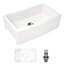 Lavabo 30 po en céramique blanche - façade à tablier avec bord arqué, fabrication blanche 30 po, tendance