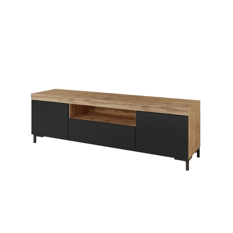 Concow Unfinished TV Stand for TVs up to 75", Black