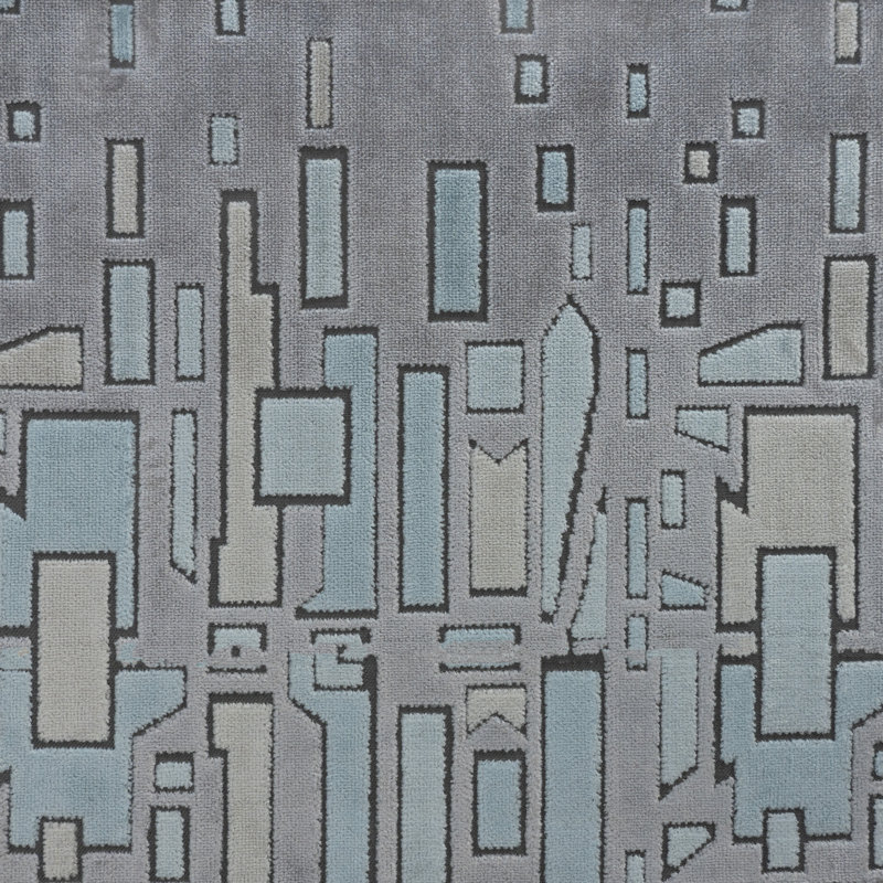 Wilshire High Society Cut Velvet Upholstery Fabric, Iceberg
