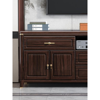 Solid wood new Chinese TV cabinet