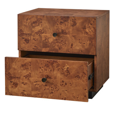 Lenoir Burl Wood Nightstand