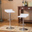 Ensemble de table de bar à hauteur réglable en bois et métal chromé et 2 tabourets pivotants réglables en chrome-1308220824