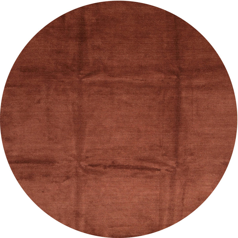 Tapis brun contemporain, Rond 3 pi