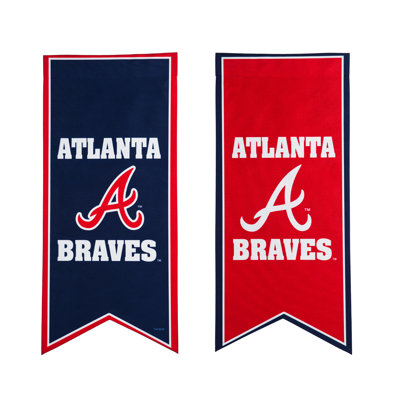 Toile de lin 2 faces 28 x 13 po MLB Drapeau de jardin