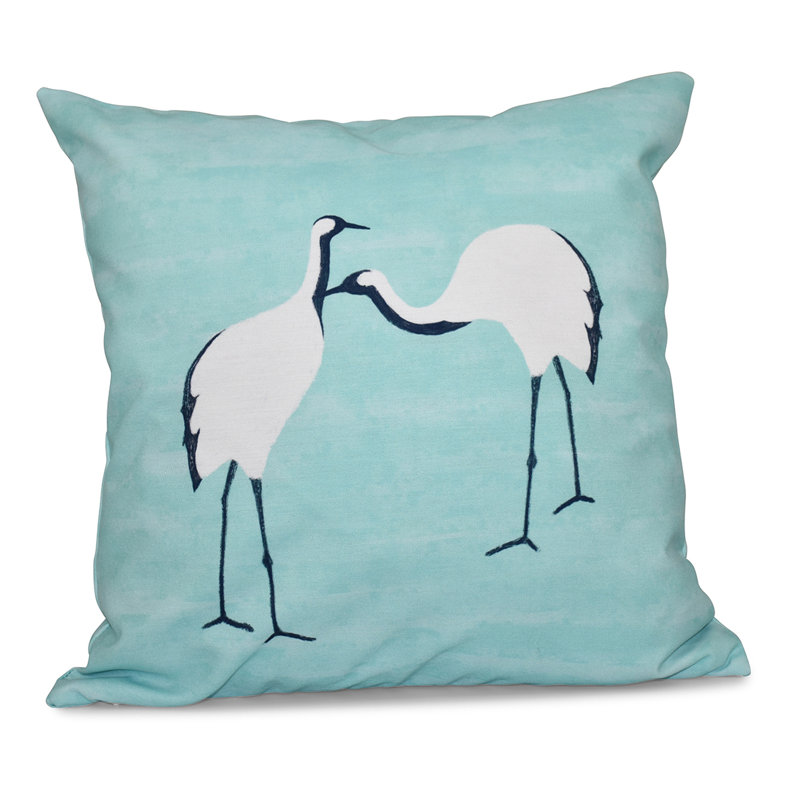 Beach Vacation Reversible Throw Pillow, 18" H x 18" W, Aqua