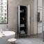 Armoire à linge H 70,8 po, avec 1 porte et 4 tablettes, gris mat