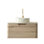 Meuble-lavabo de salle de bain 30 po XAI, meuble de rangement flottant en contreplaqué avec tiroir, vasque en céramique avec dessus en pierre frittée à motif de travertin, pré-assemblé, couleur grain de bois de chêne blanc (nouveau SKU)