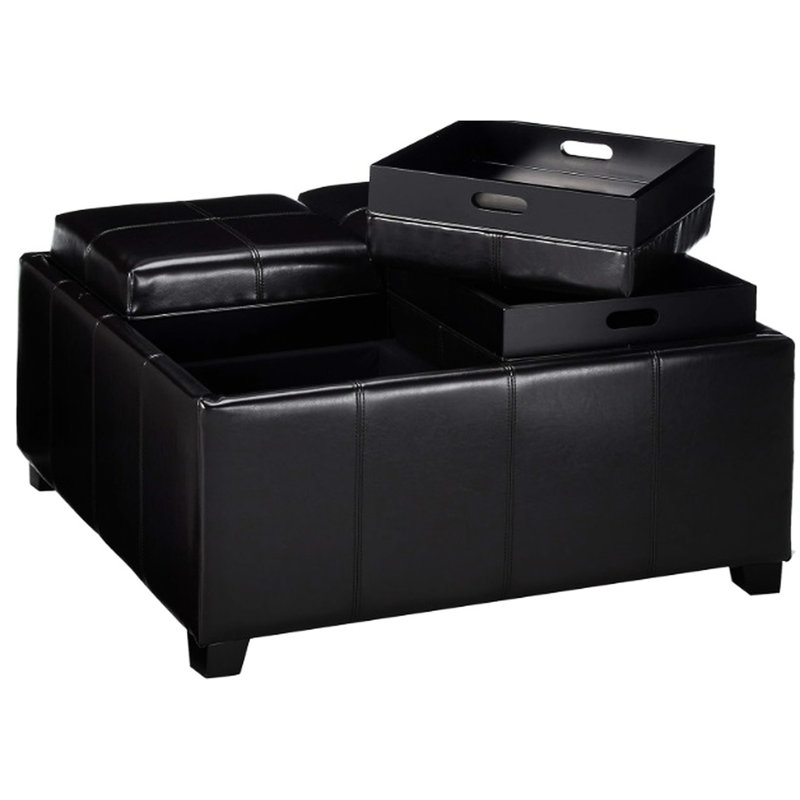 Chocolat avec compartiment caché - 35 x 35 x 19 po, espace de rangement spacieux et confortable