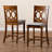 Upholstered Counter Stool with Solid Wood Frame